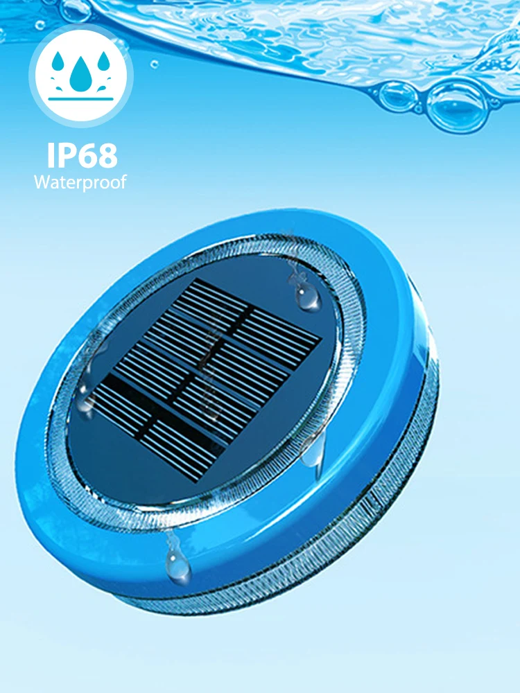 

Солнечный плавающий светильник для бассейна, светодиодный плавающий светильник для сада, 1800 мАч, светящийся дрейфующий светильник для пруда, синий, для вечеринок у бассейна, ванны, сада