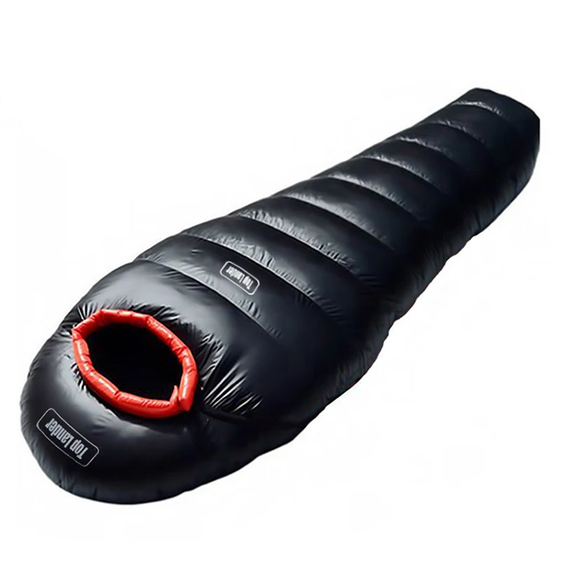 Goose down outdoor camping warm sleeping bag is suitable for -5°C-15°C, equipped with a portable storage bag