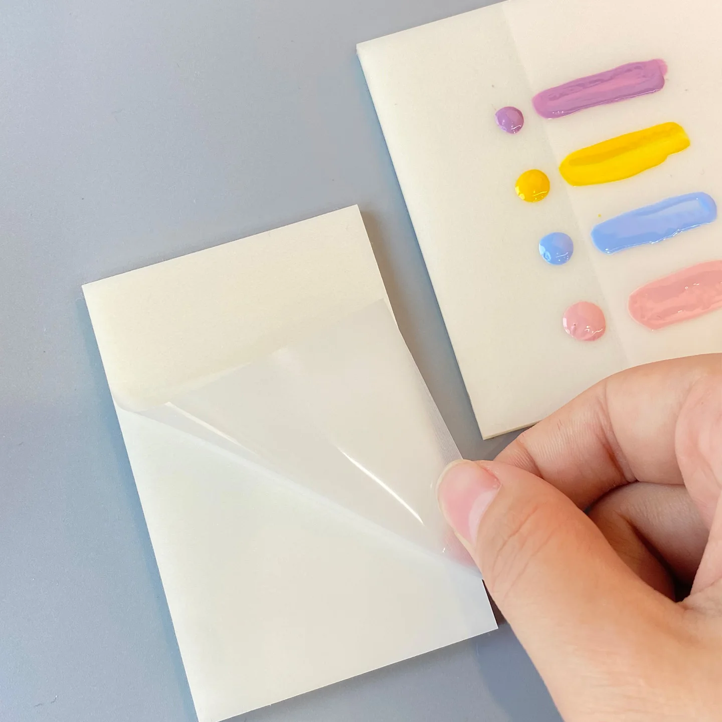 TSZS 50pcs Gel Nail Polish Palette Paper Disposable Tinting Glue Paper Waterproof Paper Display Board Nail Tool