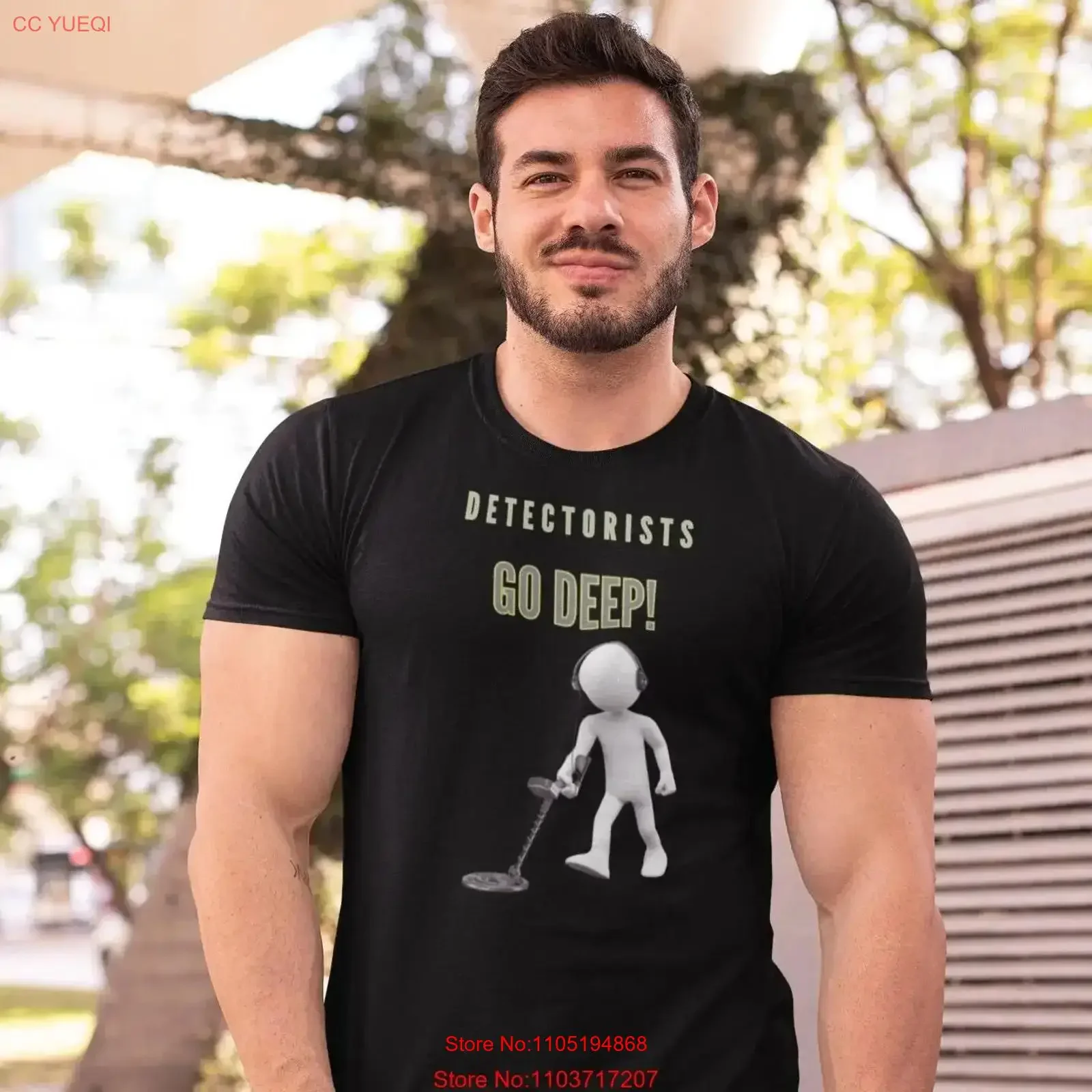 Detectorists Go Deep fun metal detecting T Shirt innuendo for people who detect funny short to wear when vintage Washed
