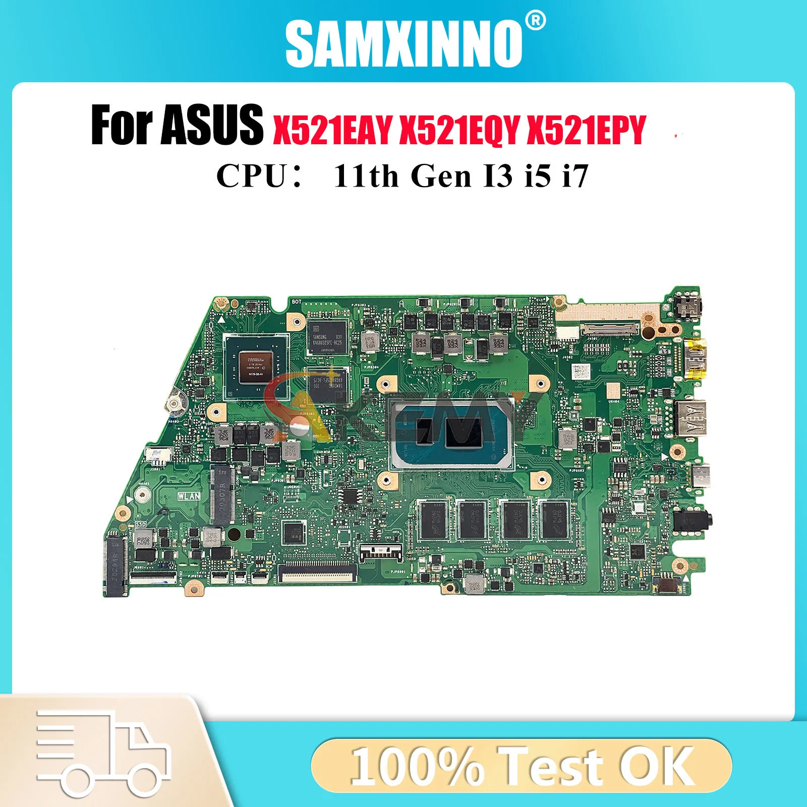 

X521EQ Laptop Motherboard For ASUS X521E I521E R521E X521EPY K533E V533E X521EAY X521EQYB X521EQY Mainboard W/ 11th Gen I3 i5 i7