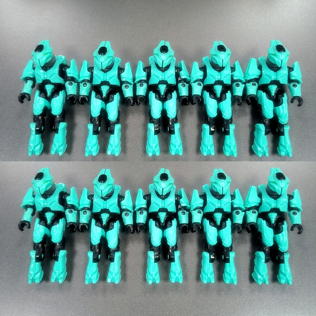 10Pcs Mega Construx Infinite Myster Packs Series Banished Elite Ultra Cyan