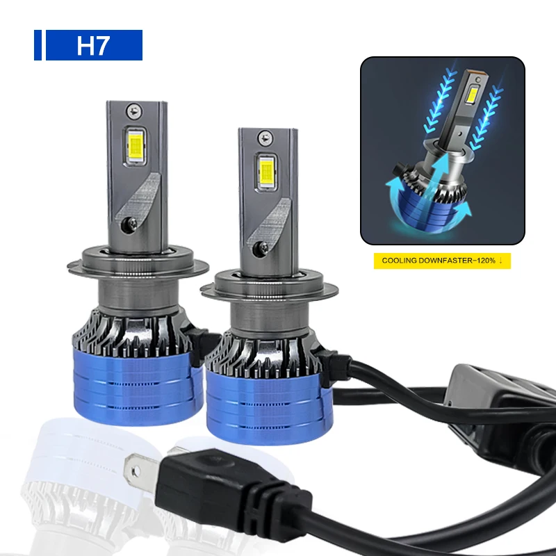 

2Pcs Car LED Headlight H1 H3 H7 H11 Front Fog Lamp Auto Headlamps High Efficiency led Chips 30000LM 6000K 12V With Cooling Fan