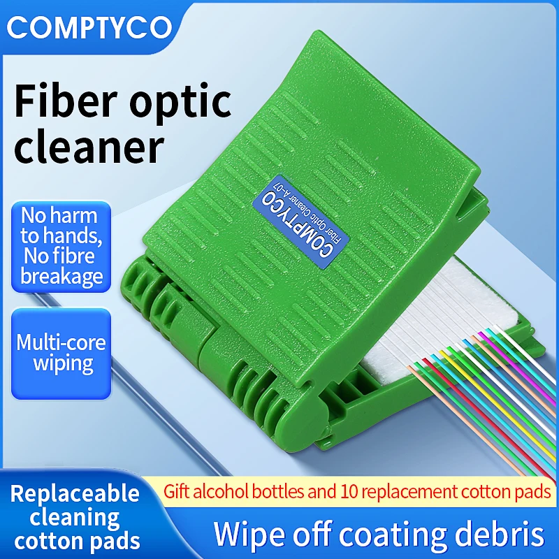 A-07 Fiber Optic Cleaner Optical Fiber Wiping Cleaning Tool With Cleaner Cotton / Alcohol Storage Bottle (Empty Bottle)