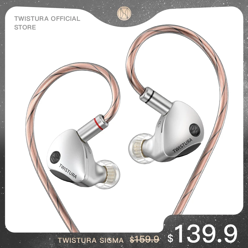 

TWISTURA WOODNOTE Flagship Wooden Wired Earphones HiFi Dynamic Driver In-Ear Headphones Audiophile IEM