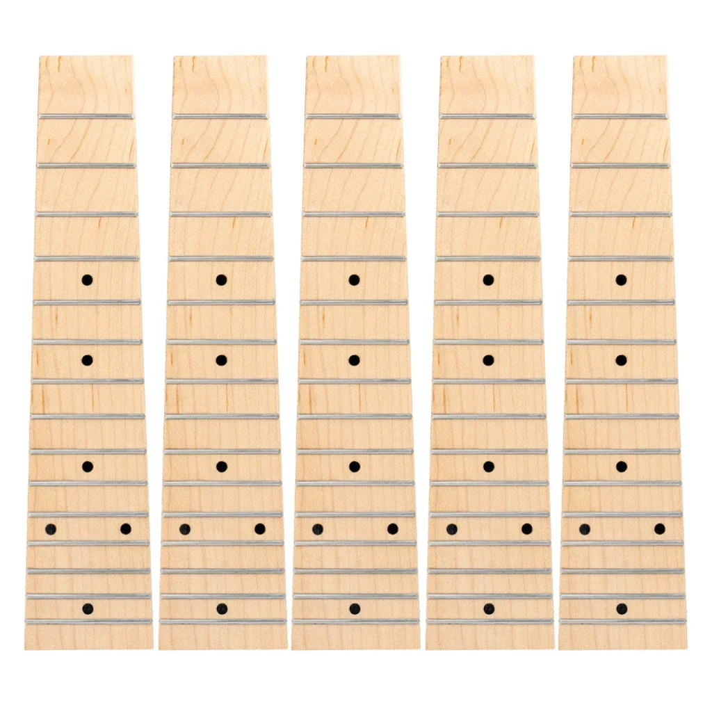 LOOK 21'' Ukulele Fretboard Maple Wood 15 Frets Fingerboard With Black Dots Inlay For 21 Inch Uke