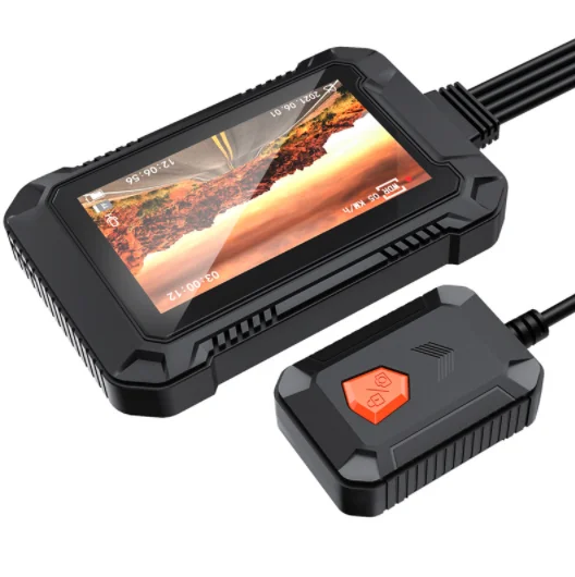 Motorcycle dashcam V2 HIGH definition 1080P screen-free WiFi one-button lock GPS dual recording motorcycle recorder