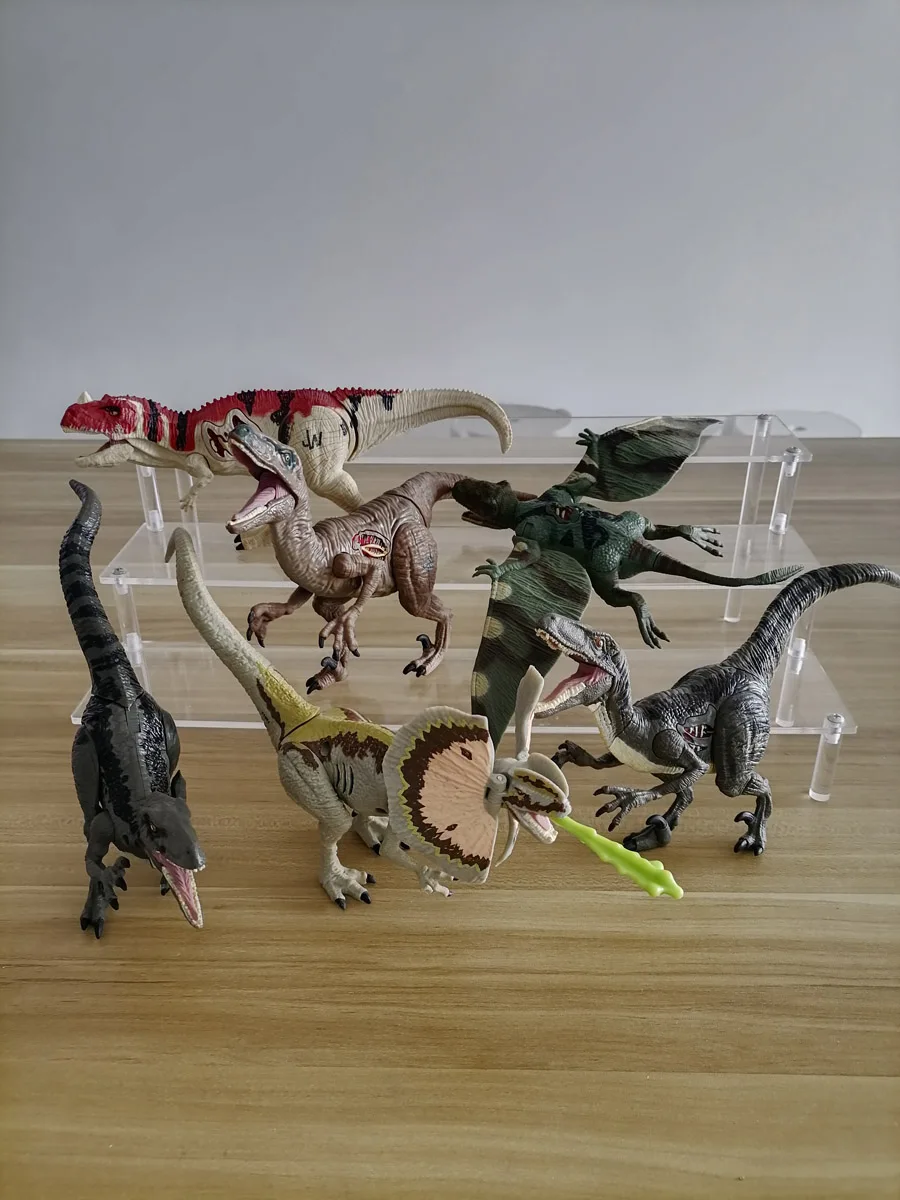 Hasbro Jurass Worlds Tyrannosaurus Rex Triceratops Stegosaurus Athletosaurus Dinosaurio  Model Ornament Simulation Toys