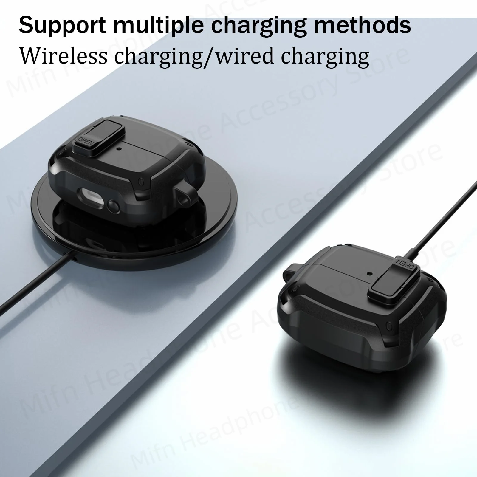 2024 Buds 3 Pro/Buds 3 With Lock Case TPU Hard Shell Protective Cover with Carabiner Security Lock Cover for Samsung Buds 3 Pro