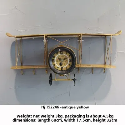 

Wrought iron personalized aircraft shape wall hanging living room cafe rack