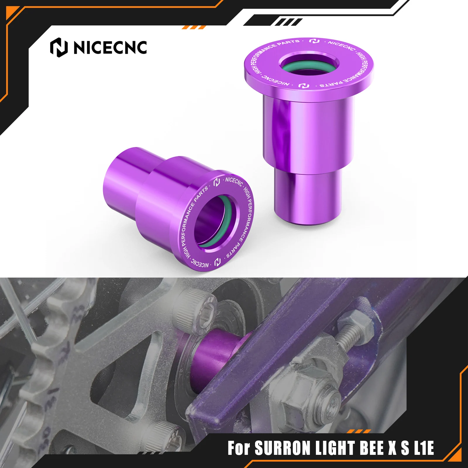 

NICECNC For Surron Light Bee X S L1E For Segway X160 X260 Motocross Rear Wheel Spacers Hub Collars O-ring Electric Dirt Bike