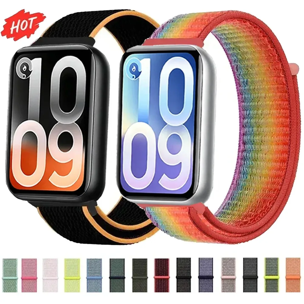 Nylon-Schlaufenarmband für Redmi Watch 4 5 6, komfortables Armband für Xiaomi Mi Band 8/9/10 Pro, atmungsaktives Ersatzband.