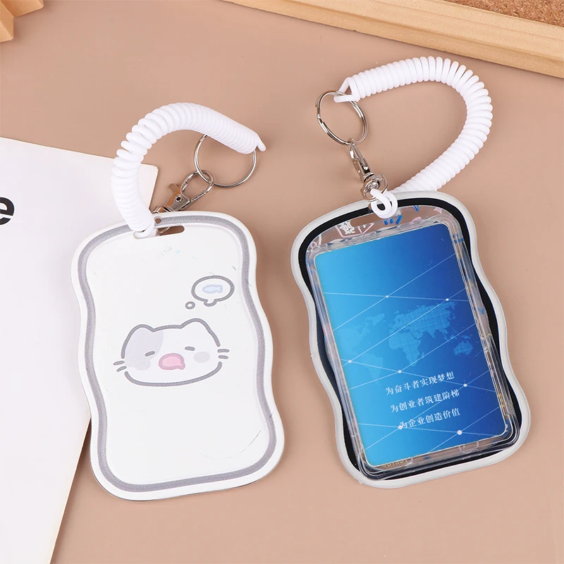 Creative Design Kpop Photocard Holder Keychain Photo Sleeves Bus Card Student Card Case Photo Protector