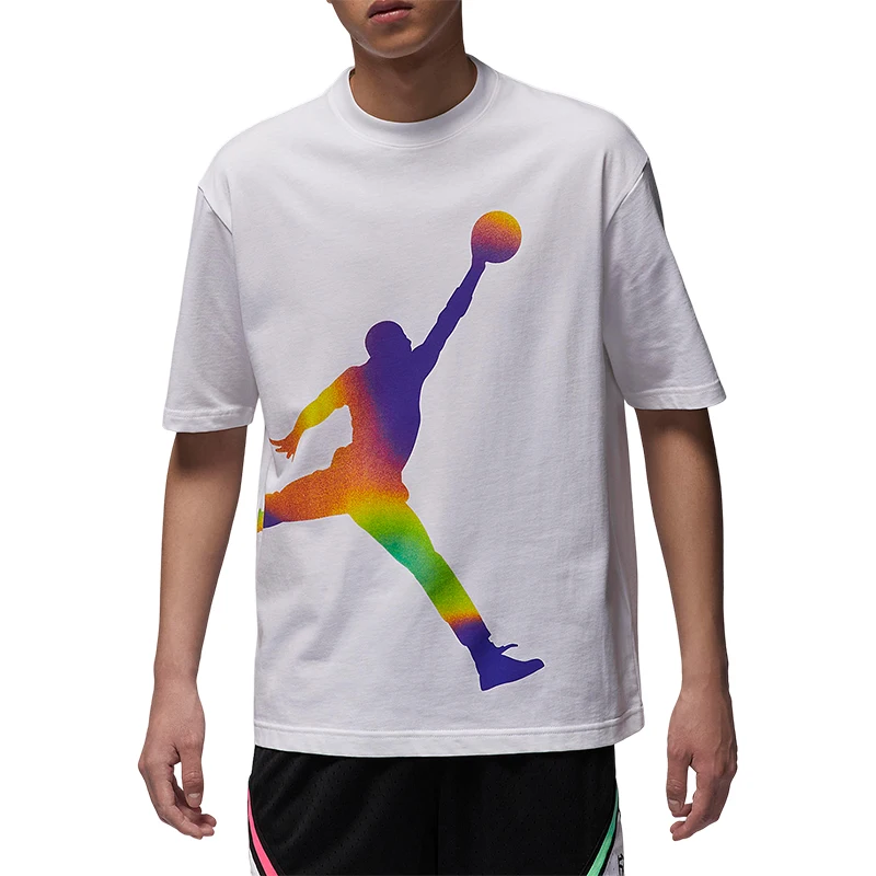 تي شيرت Nike Official JORDAN صيفي جديد للرجال كاجوال رياضي بأكمام قصيرة HF6593-100