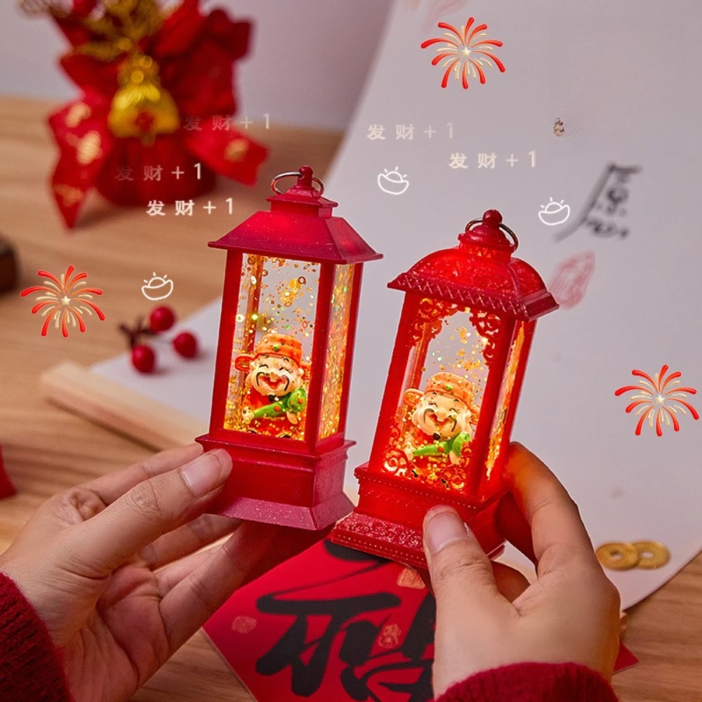 2026 السنة الجديدة الديكور المياه مليئة إله الثروة أضواء ليلية مهرجان الربيع إله الثروة جذب الثروة منضدية ديكور