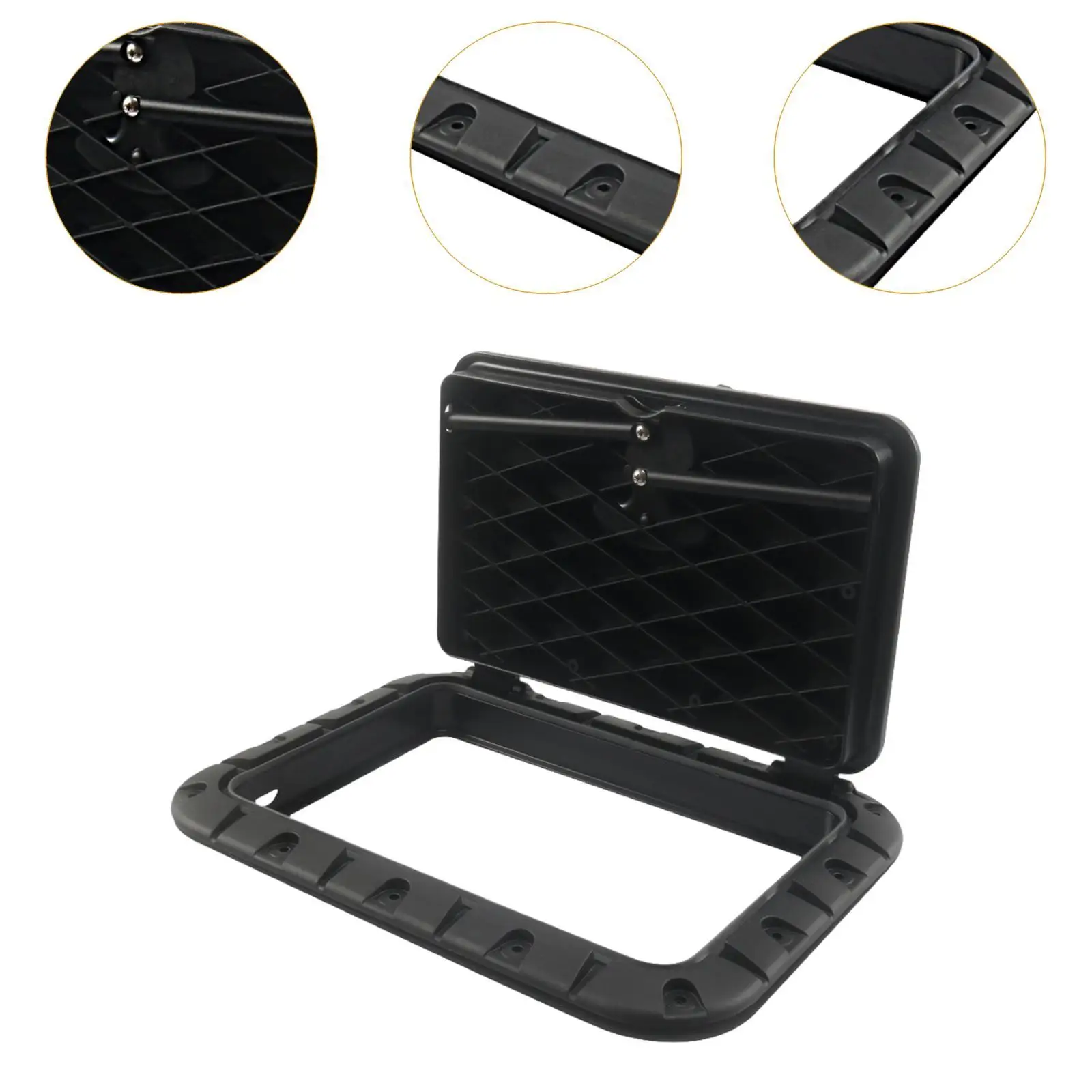 فتحة فحص الوصول البحري، غطاء سطح مستطيل لقطع غيار لوحة سطح السفينة، تركيبات خارجية بحرية، قوارب، #5