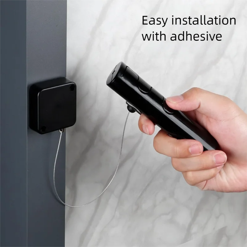 10 Pieces 63*63*17mm 2-meter steel wire ropeMobile Anti-lost Pull Box Anti Theft Recoiler Cable Retractor