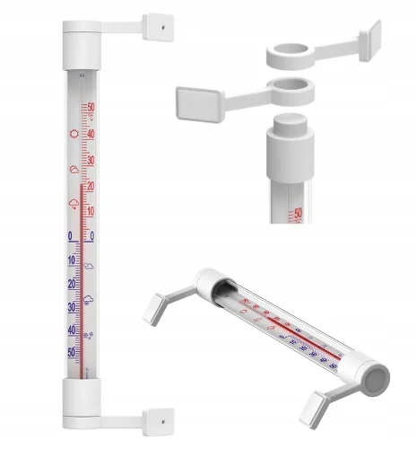 Witte zelfklevende externe thermometer van 22 cm