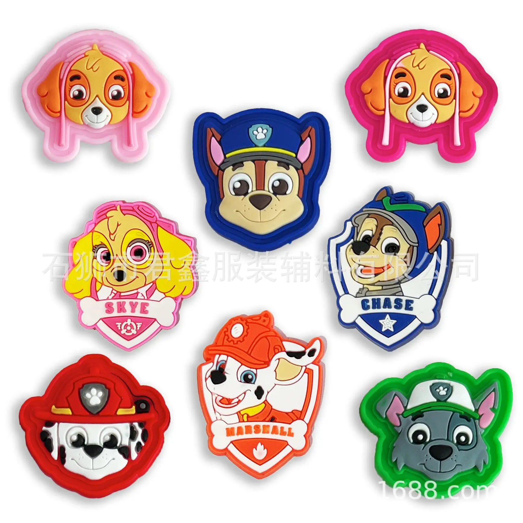 Vendita calda Paw Patrol Team scarpe con foro in PVC, accessori per fiori, produttore di accessori per fibbia per scarpe carino creativo all'ingrosso