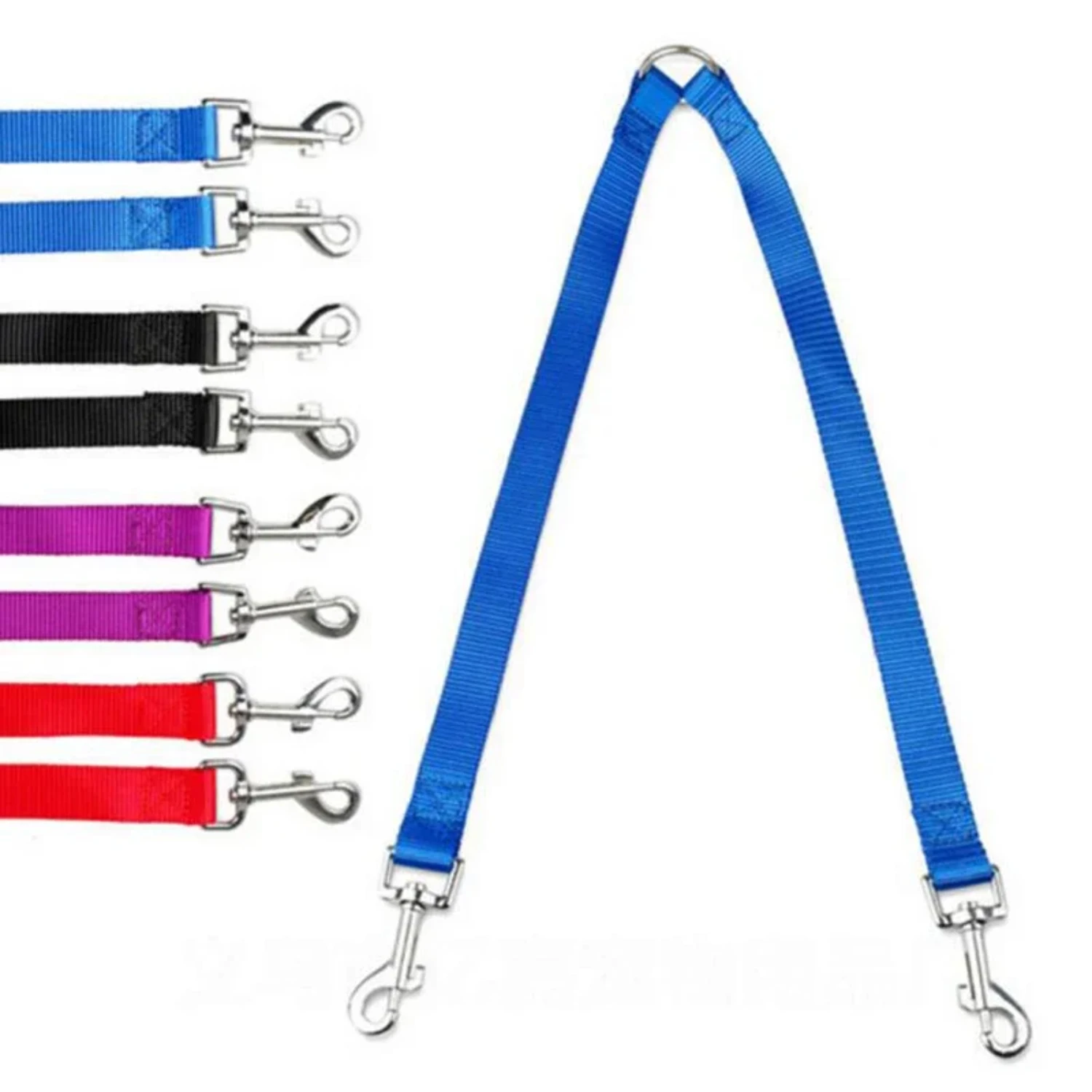 Double Twin Dual Coupler Dog Leash Two in One Strong Nylon V Shape Pet Dog Leash Colorful Two Ways Pet Lead Cat harness Leash