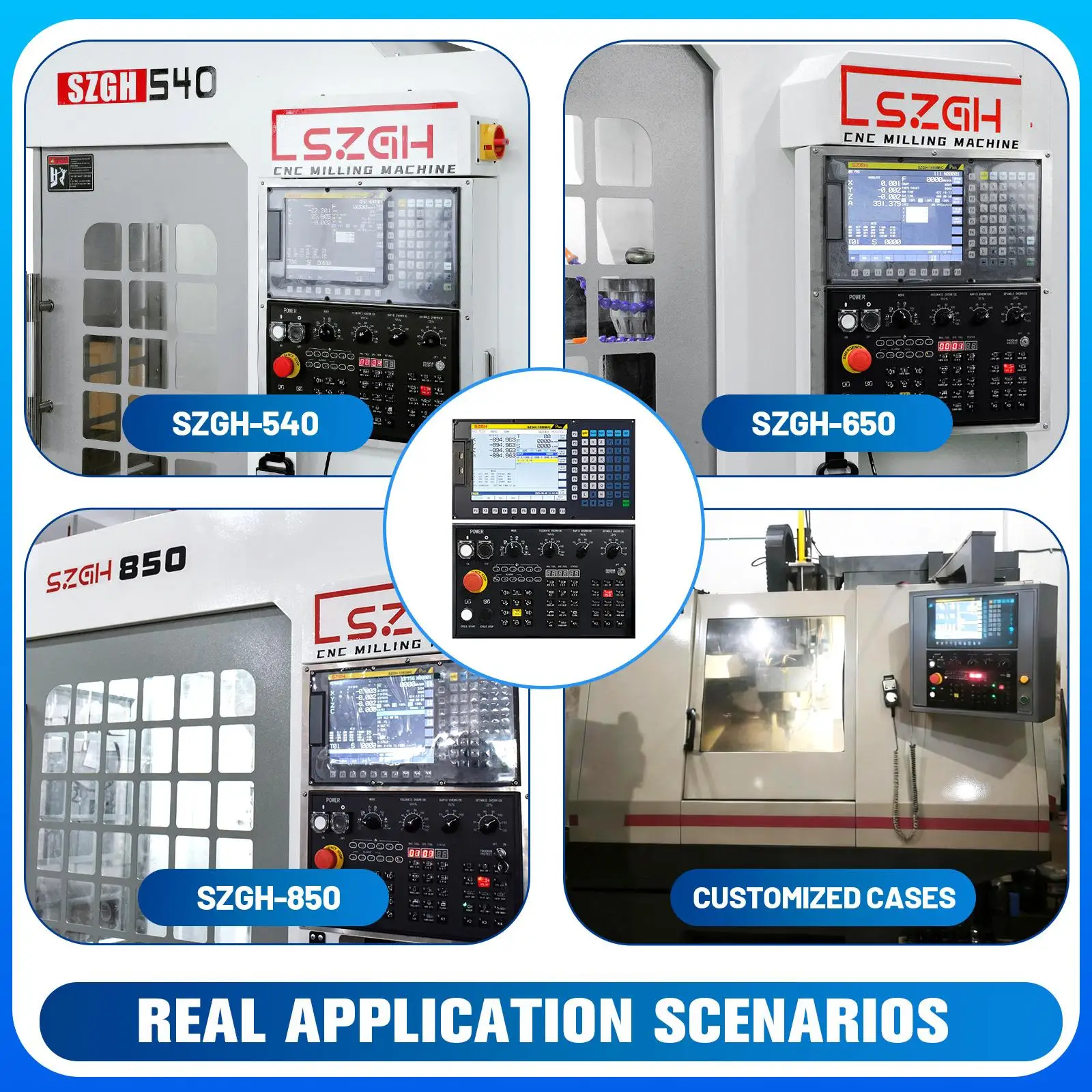 SZGH-1080MIC 3-Axis CNC Milling EtherCAT Controller High Precision for Industrial Automation with ATC Function