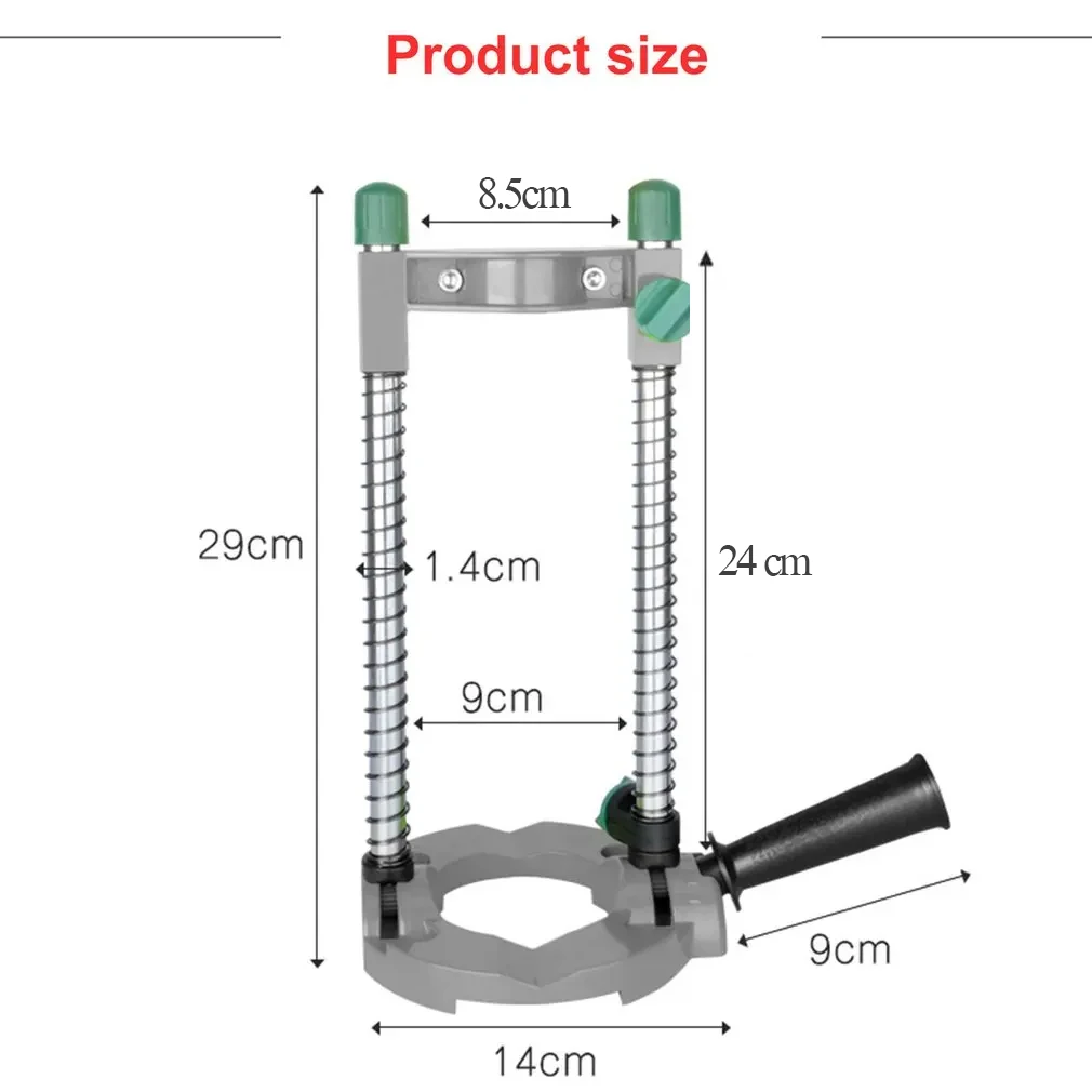 Imagem -05 - Mão Ajustável Broca Elétrica Bracket Perfuração Vertical Guia Posicionador Guia de Ângulo Reto Doweling Locator Stand Novo 045 °