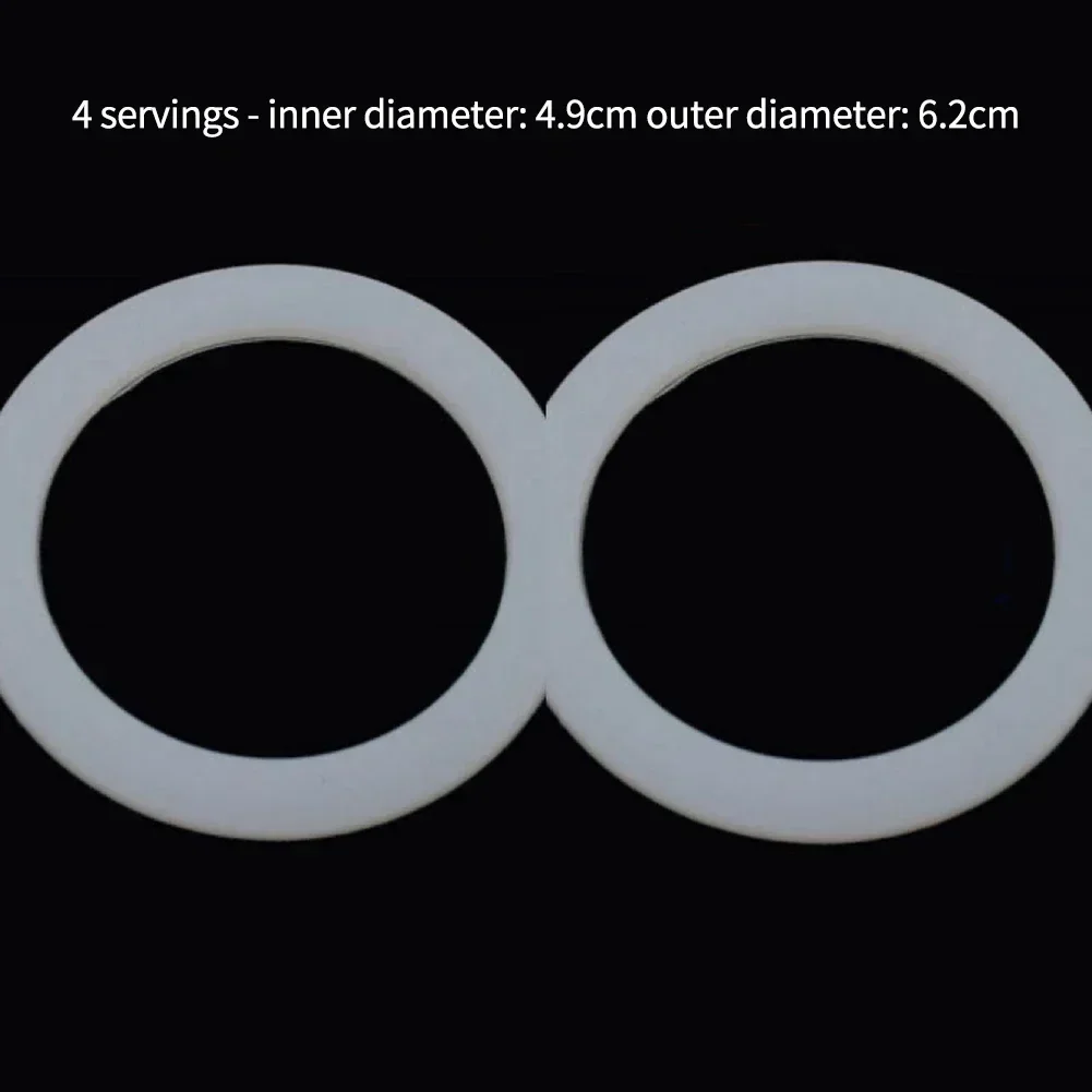 2pcs Espresso Pot Coffee Maker Sealing Ring Silicone Brew Head Gasket Seal Ring For 2/4/6/9 Cup Espresso Coffee Maker Accessory