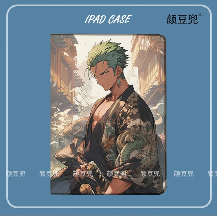 Roronoa Zoro Anime One Case For Samsung Galaxy Tab S7 FE 11 in 2021 S6 Case SM-T220/T225 Tri-fold stand Cover Galaxy tab s6 lite