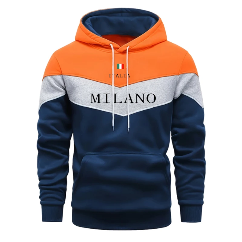 Heiße Angebote: Herren-Hoodies, Lässige Dreifarbig Gespleißte Langarm-Sweatshirts, Outdoor-Sportbekleidung, Jogging-Kleidung, Herbst-Winter-Sportbekleidung – Detail 3