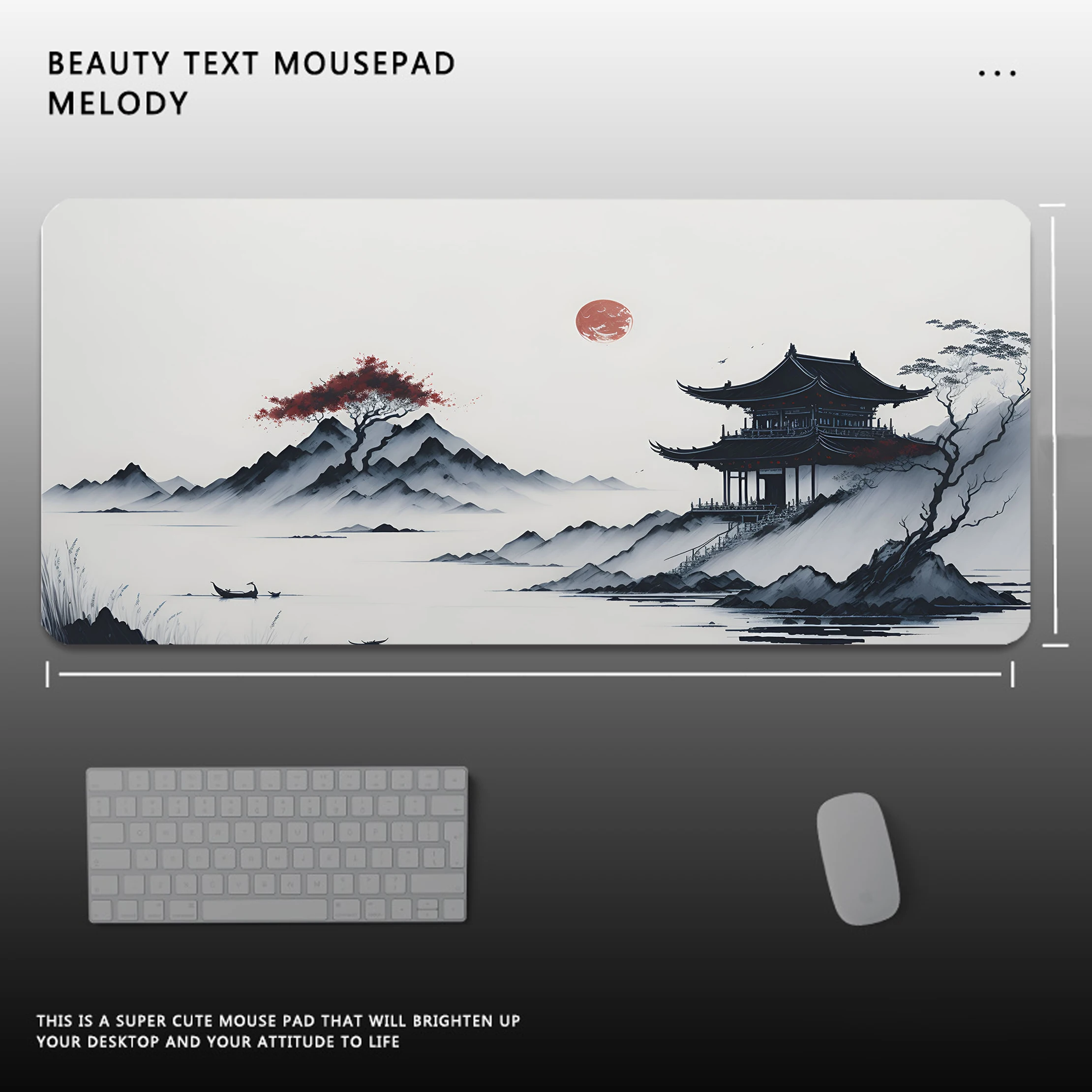 Mountain Serenity Japan Art Mousepad Gamer Non-slip Large Computer Mouse Mat Game Office Extend Mouse Pad Rubber Table Mat XXL