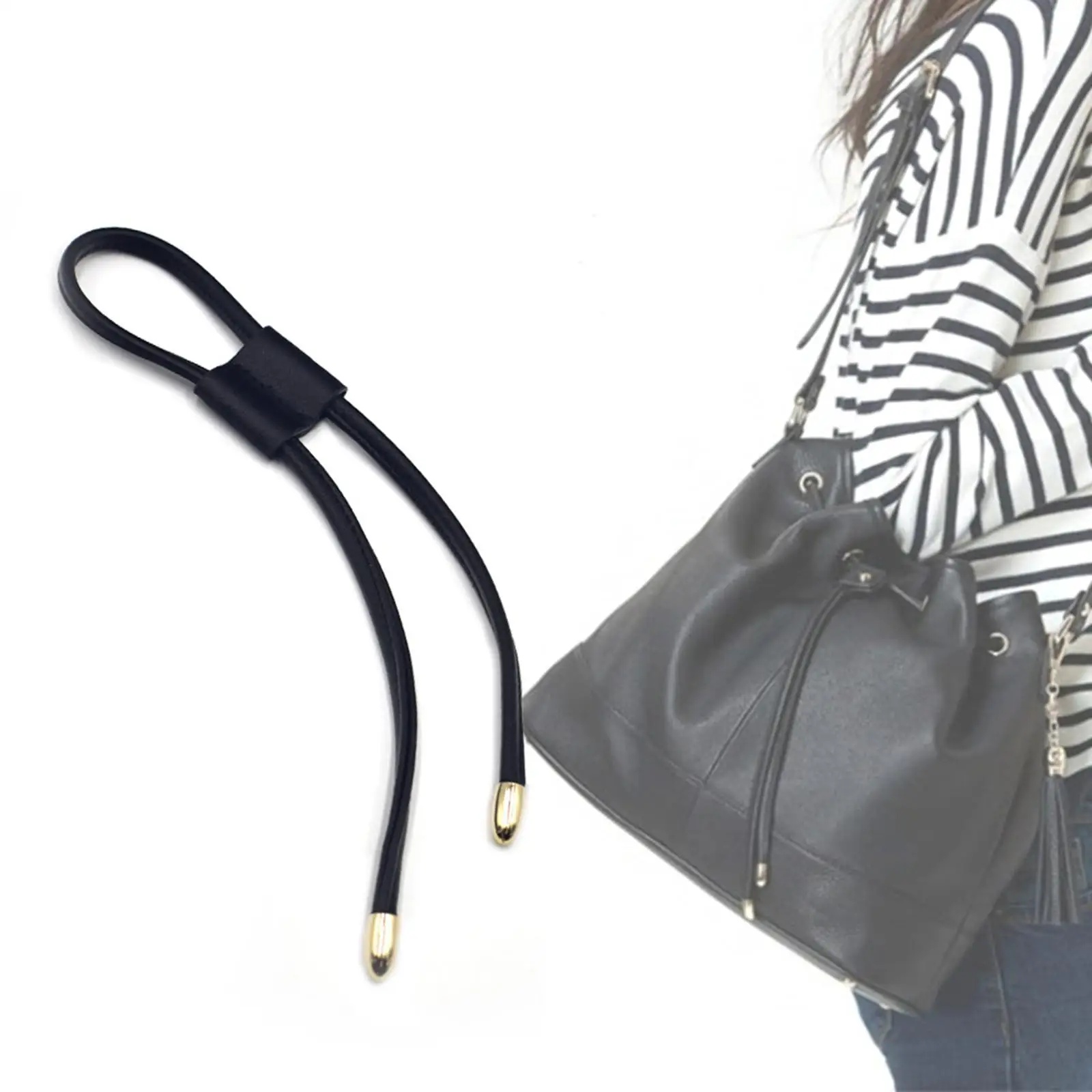 Drawstring Strap Repair Bag Accessories Cord Replacement DIY Purse Strap for Women Bucket Bag Handbag Crochet Bag Crossbody Bag