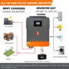 PowMr 10.2KW 하이브리드 태양광 인버터 48V 230V 그리드 오프 그리드 순수 사인파 인버터 듀얼 출력 MPPT 160A 태양광 배터리 충전기 2