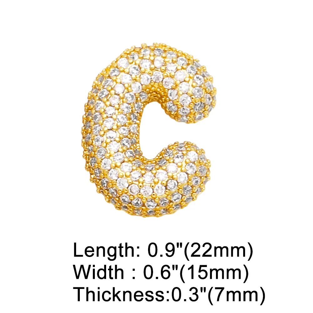 OCESRIO Mini Crystal 26 Letter Pendant for Necklace Copper Gold Plated Alphabet Initial Name Jewelry Making Component pdtb442