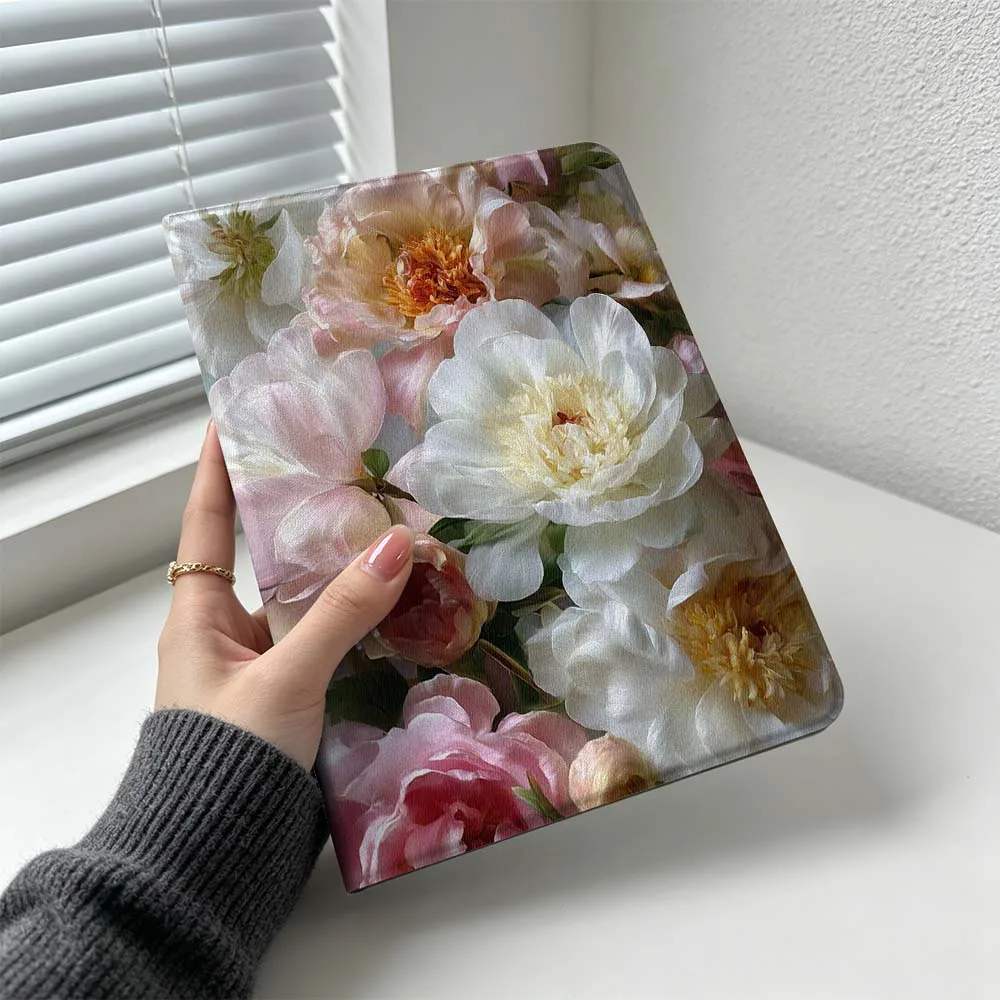 Pink Peony Flowers Cover For Huawei MatePad MediaPad MagicPad Honor Pad 10 9 8 X10 X9 X8 Pro Soft Inch Tablet Case