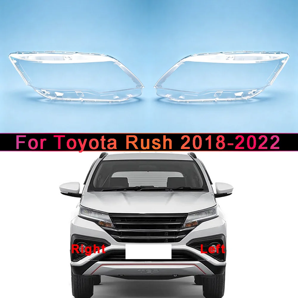 

Front Glass Lens Lamp Shade Shell For Toyota 2018-2022 Rush Accessories Vehicles Transparent PC Material Headlights Glass Shell