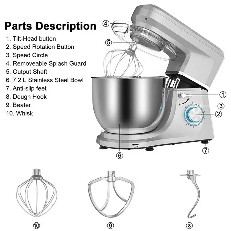 

-Die Cast Stand Mixer Multi Function Meat Mixer Vertical Grinder For Kitchen Grinders Blenders And Juicers