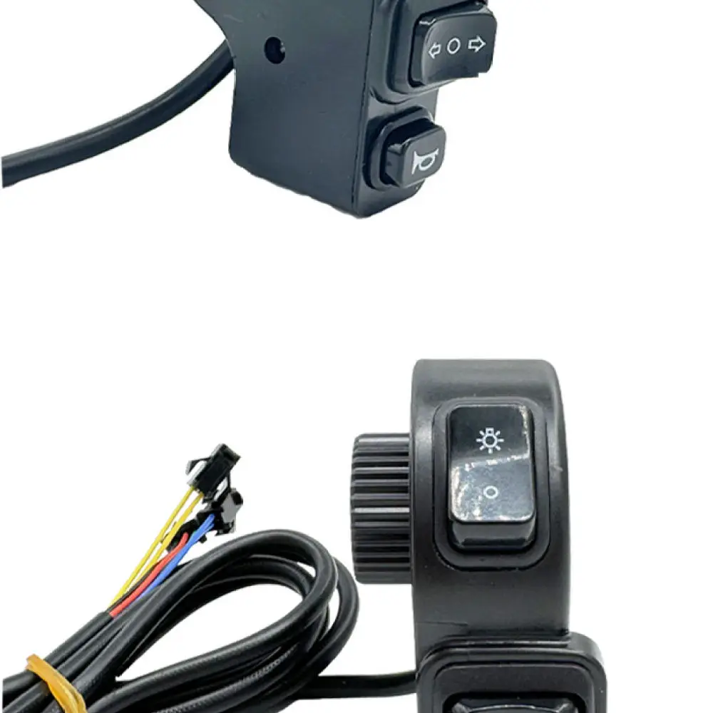 Waterproof Handlebar Switch For Electric Scooter 3 In 1 Headlight Horn Turn Signal Control Motorized Cycle