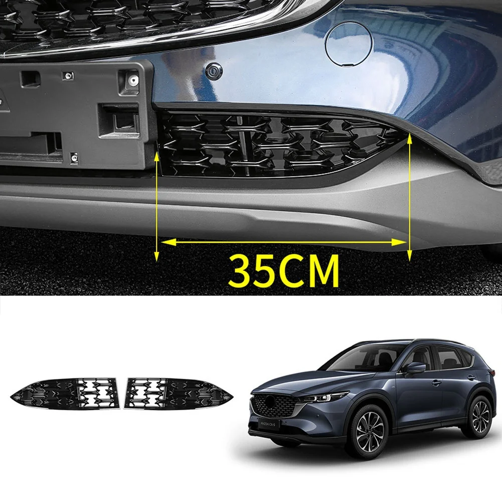 Car Front Lower Bumper Grill Grille Moulding Cover for Mazda CX5 CX-5 2022+ Front Bottom Middle Net Decoration A