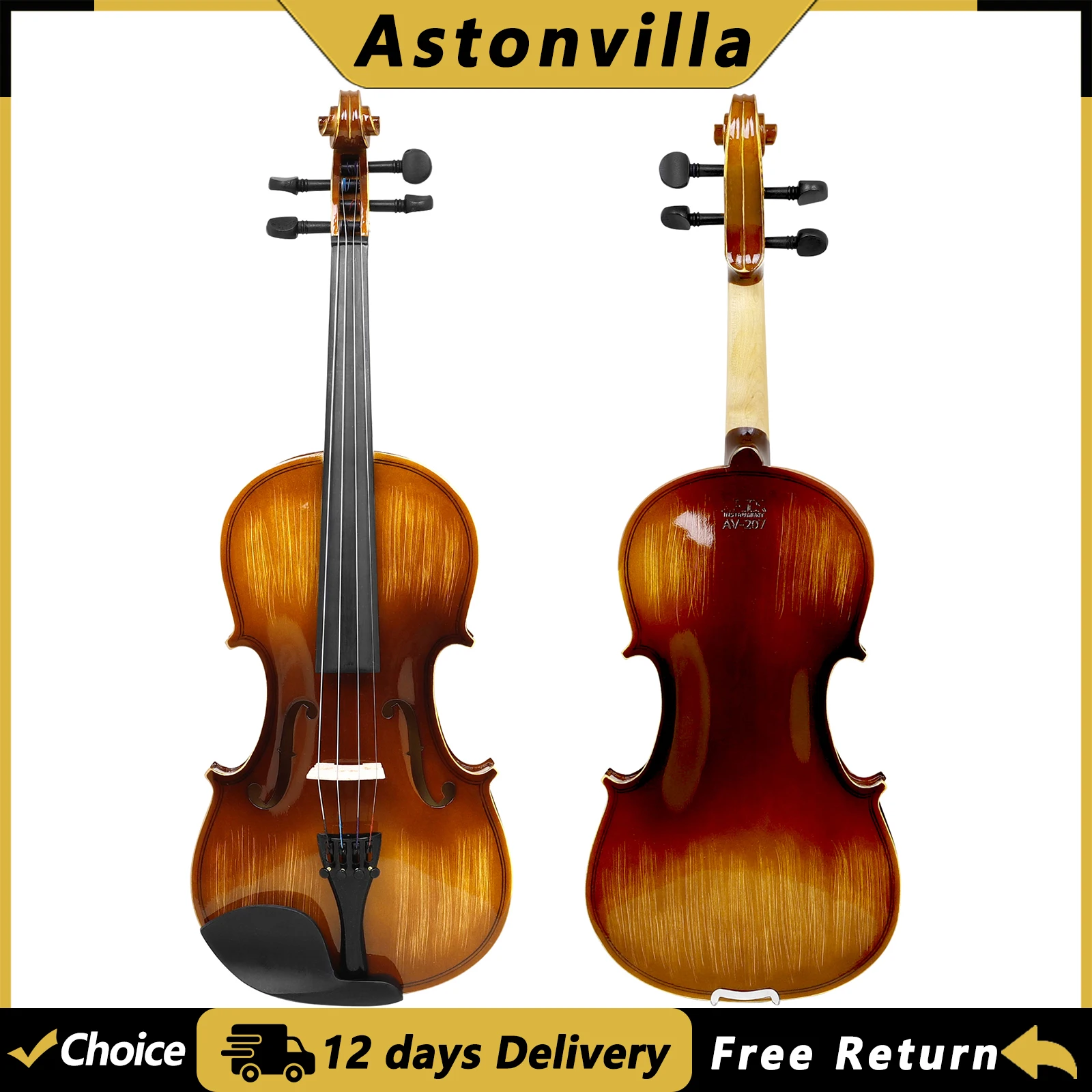 Musical Instrument Fiddle - Astonvilla 4/4 Akustische Violine aus Massivholz
