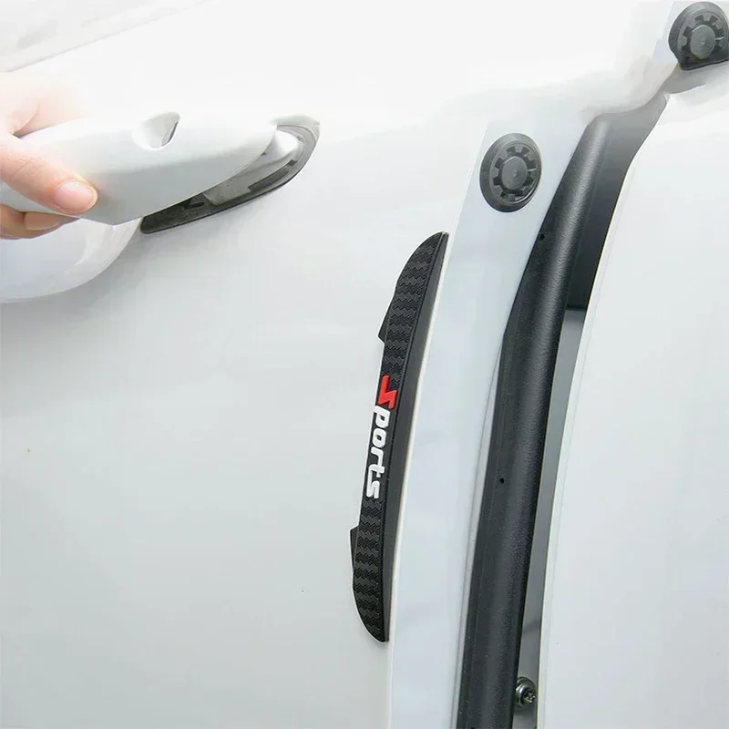 Car PVC Door Protectors Thickened Anti-scratch and Anti-bump Strip Sport Styling Body Decoration Rubber Exterior Parts 4PCS