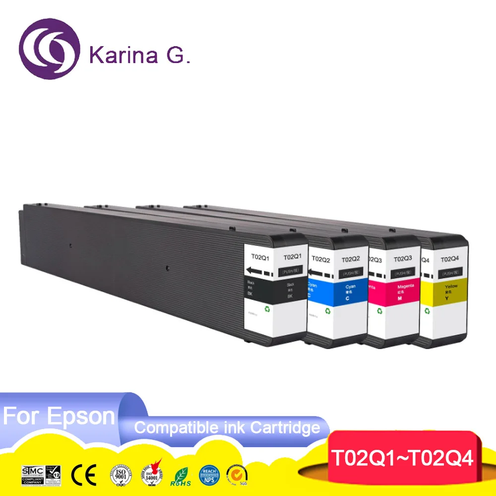 T02Q1 T02Q2 T02Q3 T02Q4 Premium Compatible Color Inkjet Ink Cartridge for Epson WorkForce Enterprise WF-C20600 Printer