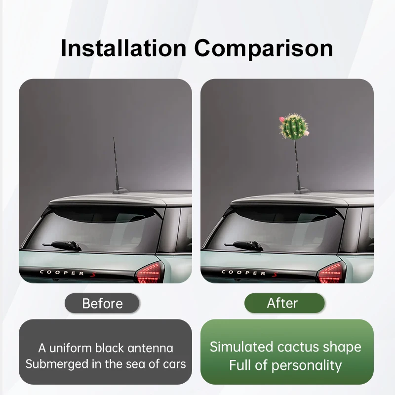 Car Roof Antenna Cactus Shape Foam Ball For Mini Cooper F56 F60 F55 F54 F66 J01 J05 R56 R60 Car Exterior Decorative Accessories view 6