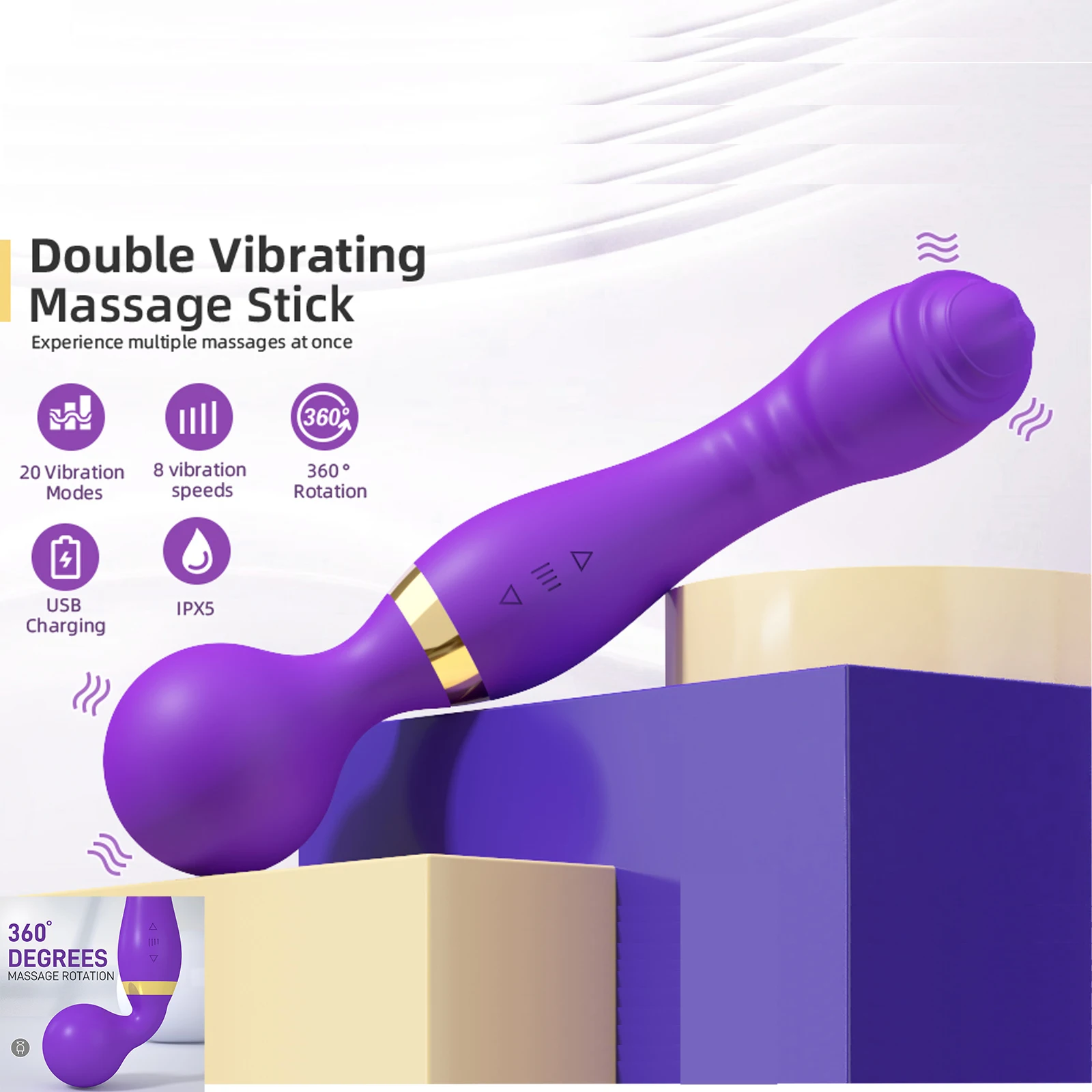 AV Magic Wand Massage G-spot Vibrator Clitoral Stimulator Female Masturbation Dildos Vibrator for Women Rechargeable