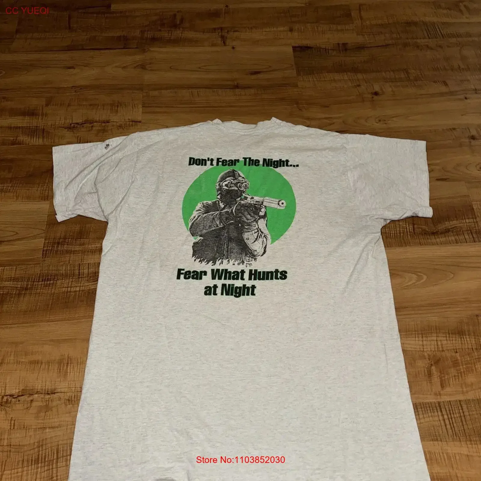 VTG Don t Fear The Night What Hunts At Shirt Homme XL USA Vintage Lavé Confortable Extensible Doux Streetwear Respirant