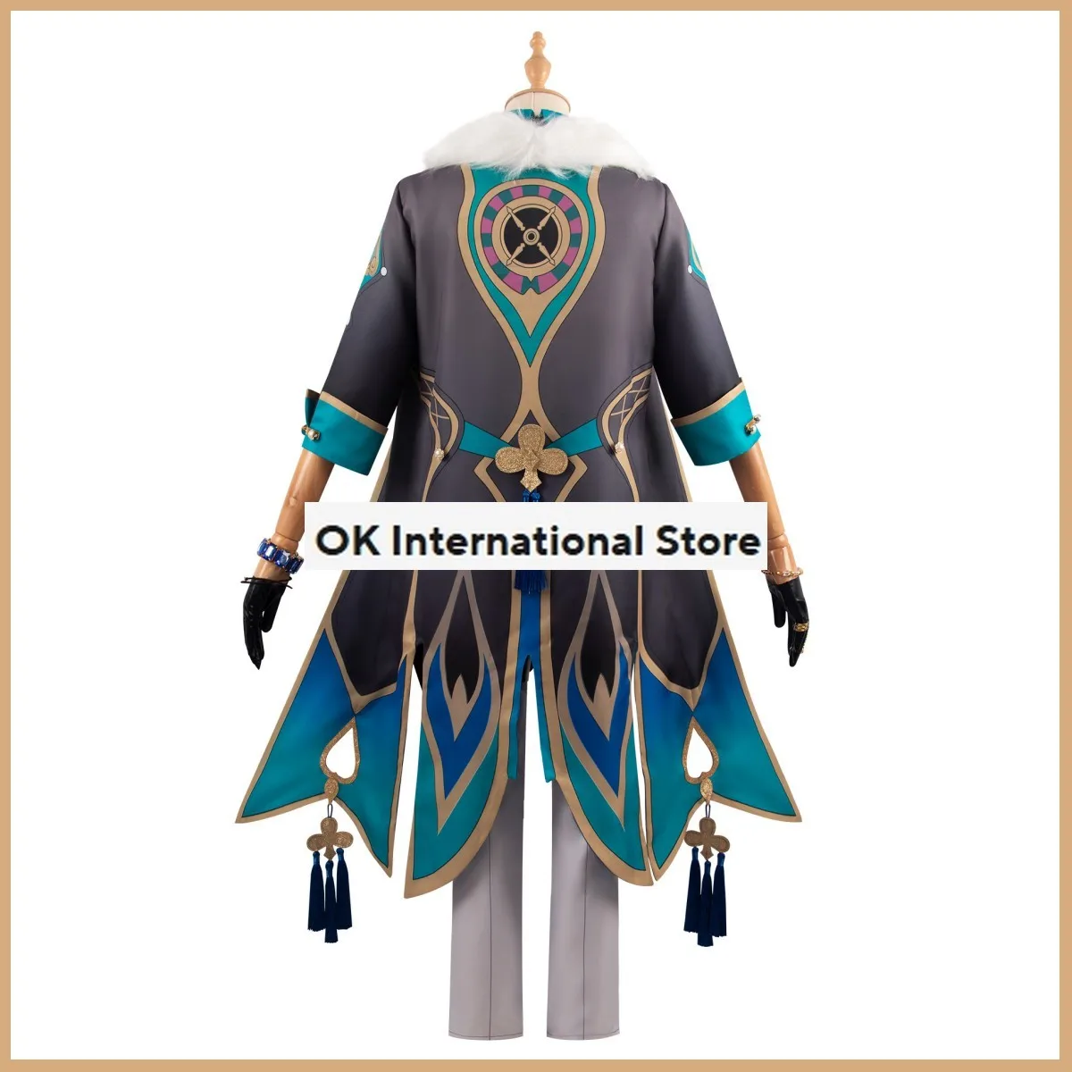 Anime Game Honkai: Star Rail Aventurine Cosplay Costume Interastral Peace Corporation Wig Coat Uniform Man Woman Carnival Suit