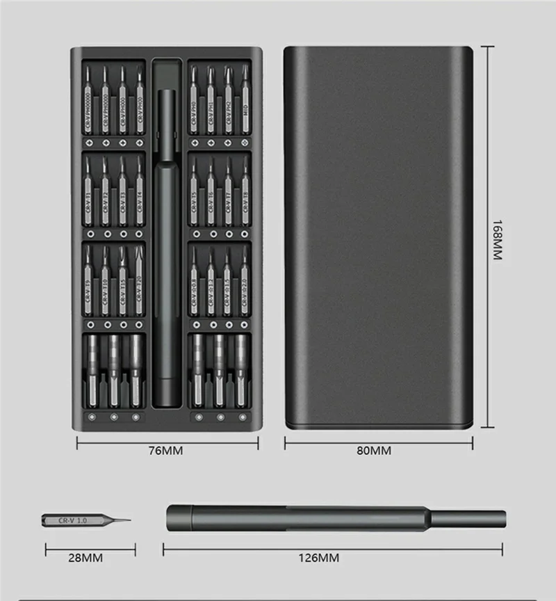 62 In 1 Electric chrome vanadium Steel Torx Hex Screwdriver Bit Kit Magnetic Screw Removal Repair Tool For Mobile Phone Notebook