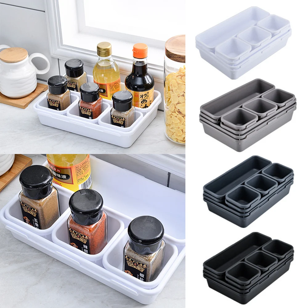 8pcs/set Drawer Organizer Storage Box Desktop Miscellaneous Divider Holder Cosmetics Sundries Jewellery Box Freely Combined