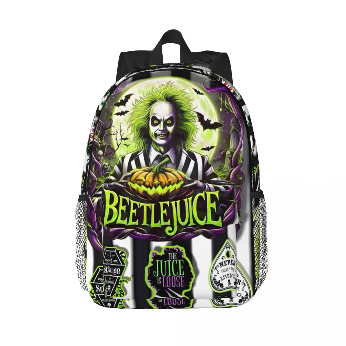 

Custom B-Beetlejuice Backpack Teenager Bookbag Casual Students School Bags Travel Rucksack Shoulder Bag Large Capacity