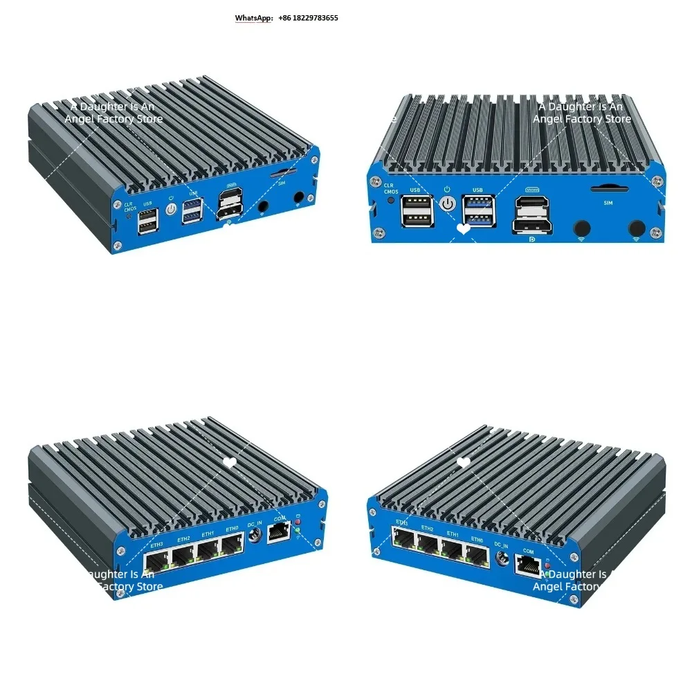 N100 Soft Router Mini-PC DDR5 8GB RAM 128GB NVMe SSD 4x2.5G LAN i226 AES-NI Firewall-Appliance