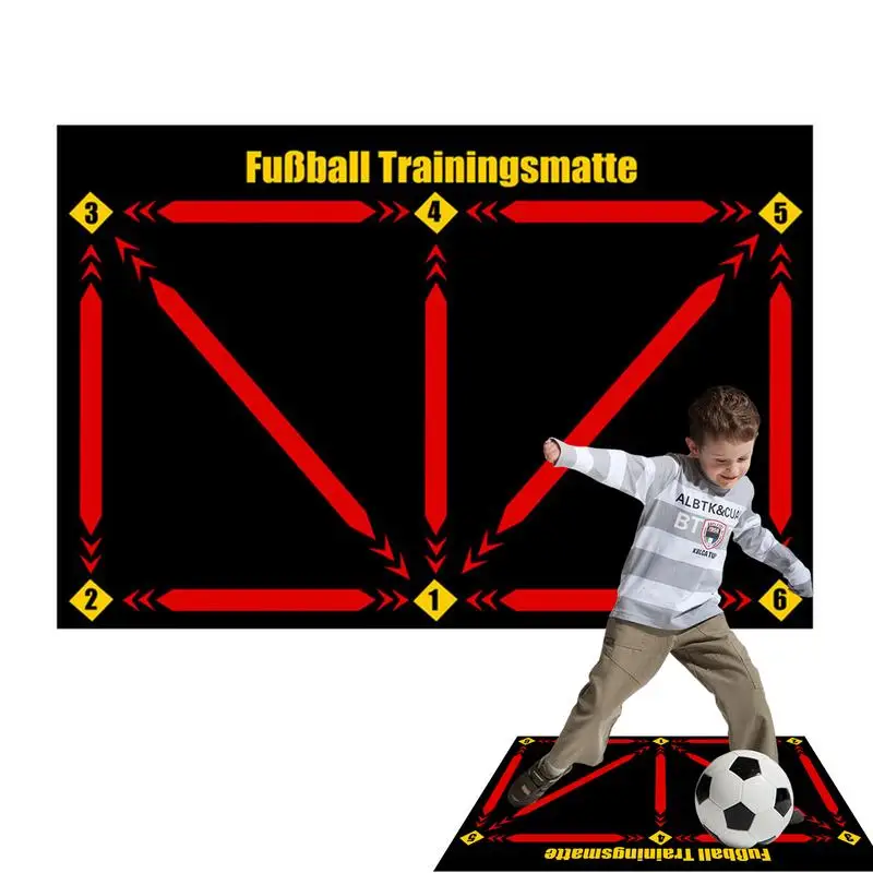 1pc Football Training Mat Durable Non Slip Foldable Kids Adults Dribble Training Mat Soccer Training Pace Ball Control Equipment